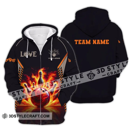 Unisex Shirt, Custom Name Bowling T-Shirt, Bowling Polo Hoodie, Bowling Lover Gift style option 3
