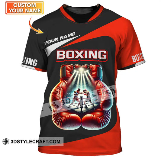 Unisex Shirt - Custom Name Boxing Gloves T-Shirt