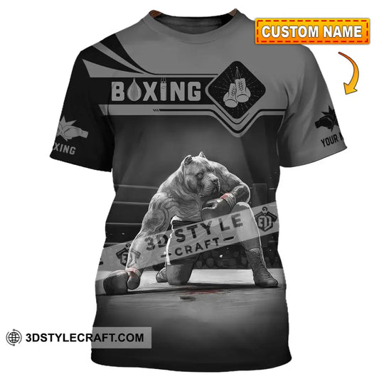 Unisex Shirt, Custom Name Boxing Shirt, Boxing Long Sleeve, Boxing T-Shirt style option 1