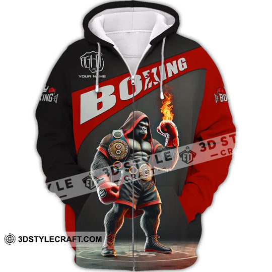 Unisex Shirt, Custom Name Boxing Shirt, Boxing Long Sleeve, Boxing T-Shirt style option 3