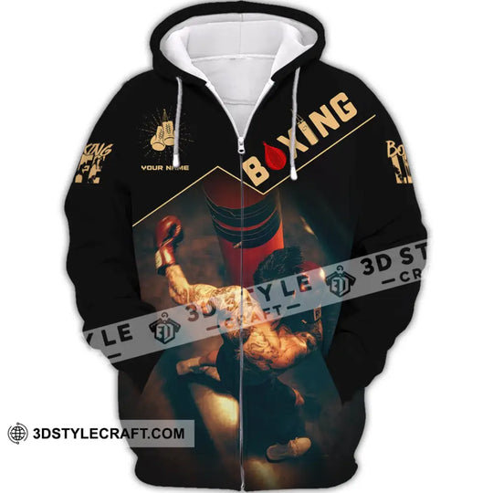 Unisex Shirt, Custom Name Boxing Shirt, Boxing Long Sleeve, Boxing T-Shirt style option 3