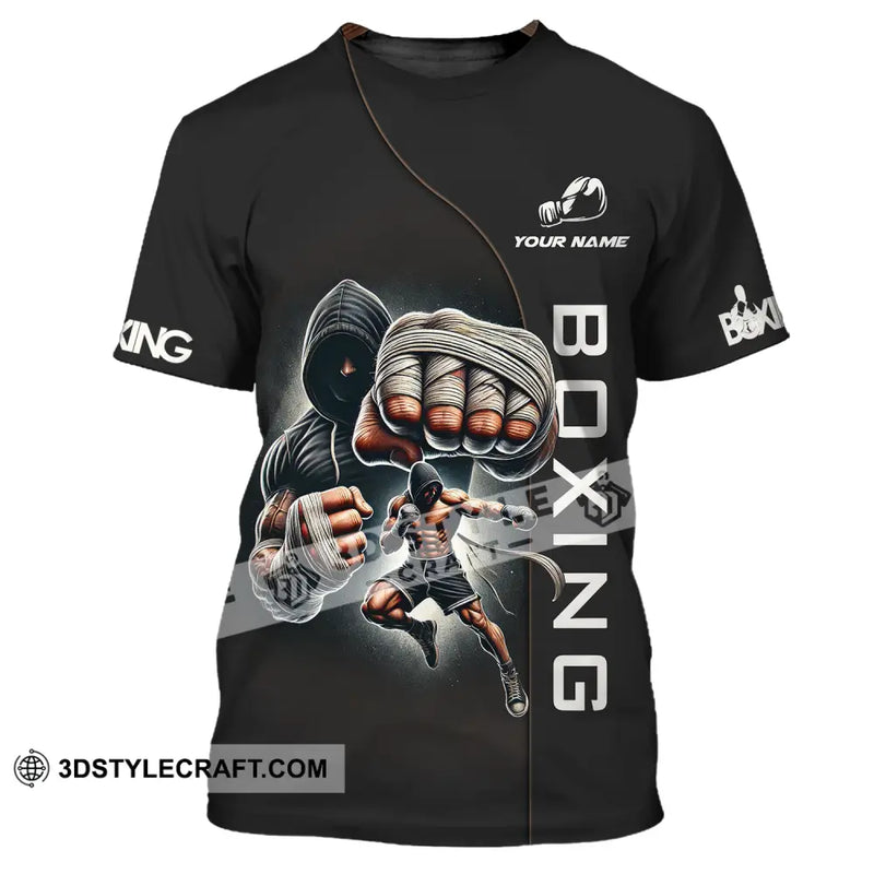 Unisex Shirt - Custom Name Boxing Lover King T-Shirt / S T-Shirt