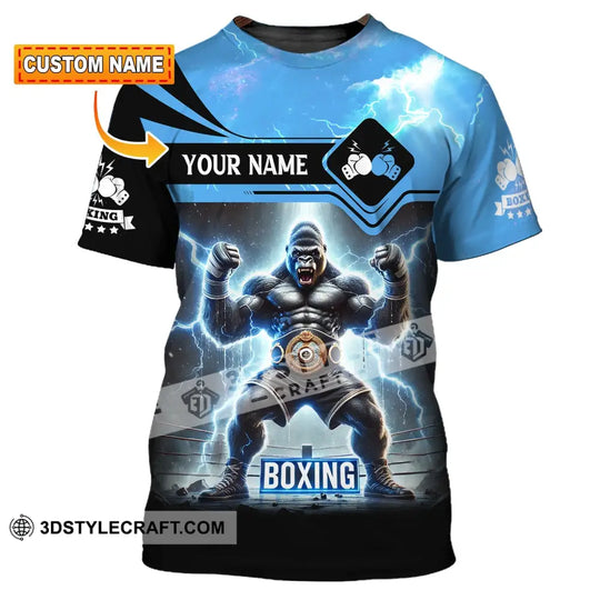 Unisex Shirt, Custom Name Boxing Shirt, Boxing Polo Long Sleeve, Boxing Love T-Shirt style option 1