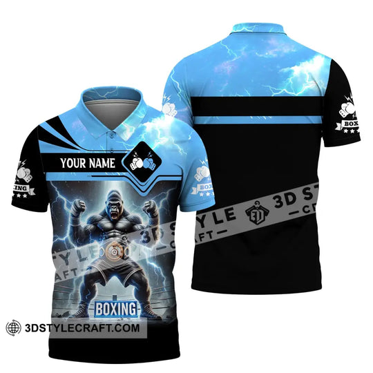 Unisex Shirt, Custom Name Boxing Shirt, Boxing Polo Long Sleeve, Boxing Love T-Shirt style option 4