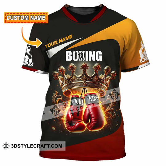 Unisex Shirt, Custom Name Boxing Shirt, Boxing Polo Long Sleeve Shirt style option 1