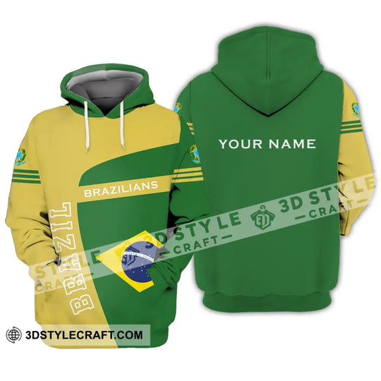 Unisex Shirt - Custom Name Shirt - Brazil World Cup Sport Shirt style option 3