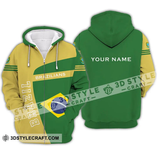 Unisex Shirt - Custom Name Shirt - Brazil World Cup Sport Shirt style option 4