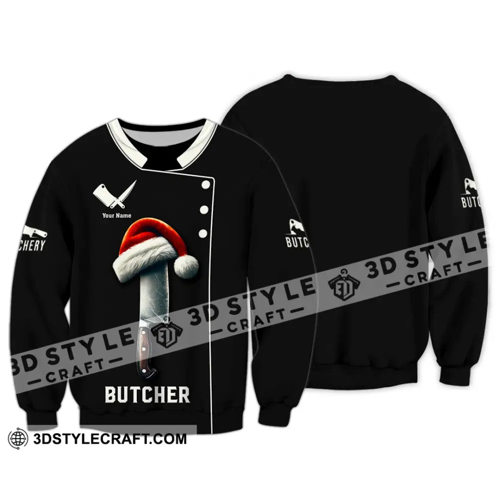 Unisex Shirt Custom Name Butcher T-Shirt Hoodie Long Sleeve Gift / S T-Shirt