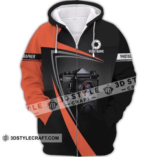 Unisex Shirt - Custom Name Shirt - Camera Photographer Shirt style option 4
