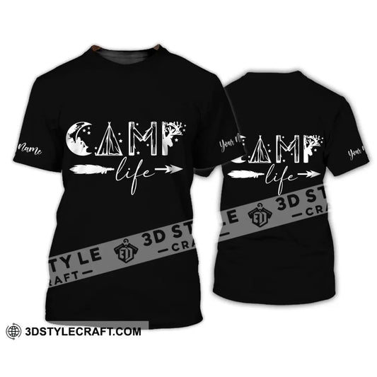 Unisex Shirt - Custom Name Camping Life Gift For Lover T-Shirt / S T-Shirt