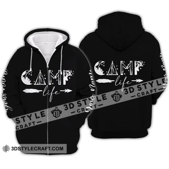 Unisex Shirt - Custom Name Shirt - Camping Shirt, Camping Life, Gift For Camping Lover style option 4