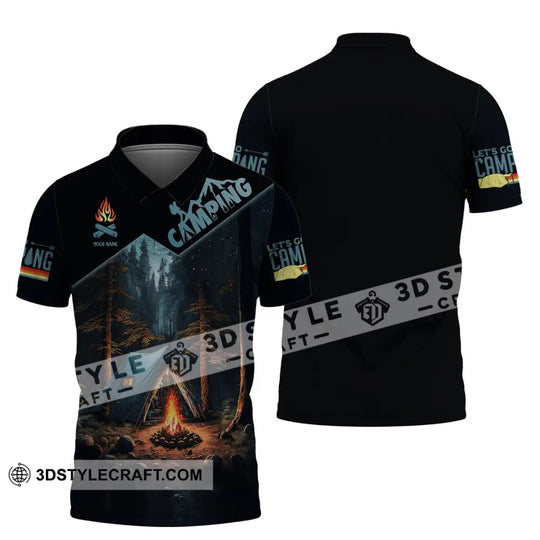 Unisex Shirt, Custom Name Camping T-Shirt, Camping Clothing, Camping Trip Clothing style option 4