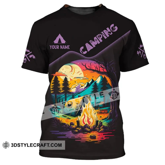 Unisex Shirt, Custom Name Camping T-Shirt, Camping Clothing, Camping Trip Clothing style option 2