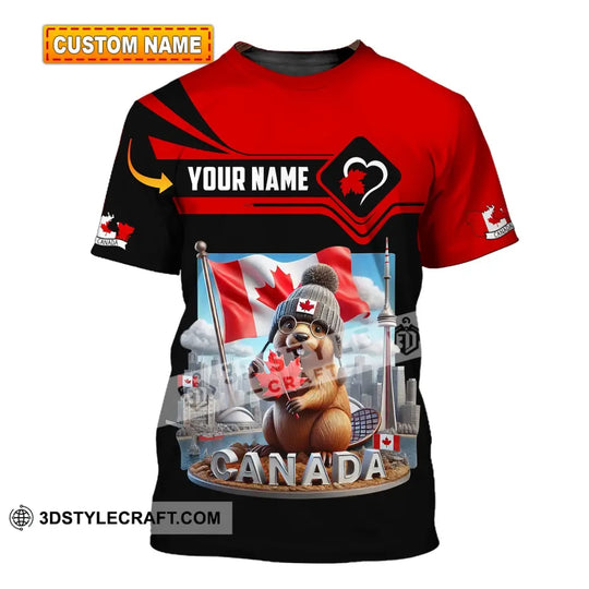 Unisex Shirt - Custom Name Shirt Canada Icons style option 1