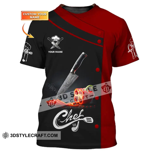Unisex Shirt, Custom Name Chef Shirt, Chef Apparel, Shirt for Chefs, Gift for Cooking Lovers style option 1