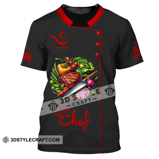 Unisex Shirt, Custom Name Chef Shirt, Chef Apparel, Gift for Cooking Lovers, Shirt for Chefs style option 2