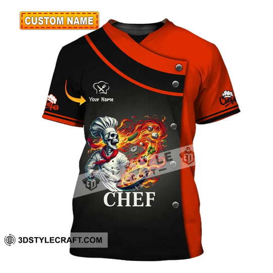 Unisex Shirt, Custom Name Chef Shirt, Chef Apparel, Chef Polo Long Sleeve, Cooking Love T-Shirt style option 1