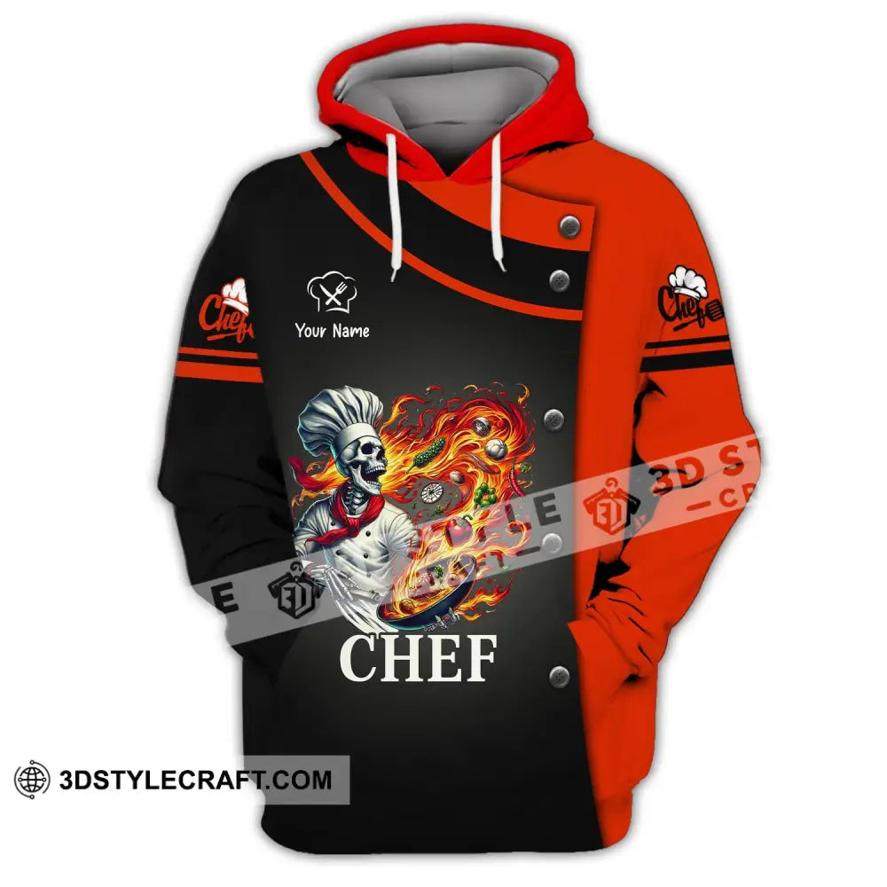 Unisex Shirt Custom Name Chef Apparel Polo Long Sleeve Cooking Love T-Shirt Hoodie / S T-Shirt