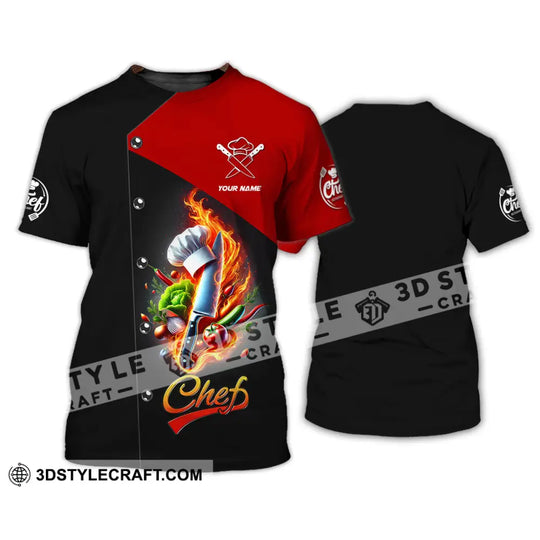 Unisex Shirt, Custom Name Chef Shirt, Chef Apparel, Chef Polo Long Sleeve, Cooking Love T-Shirt style option 2