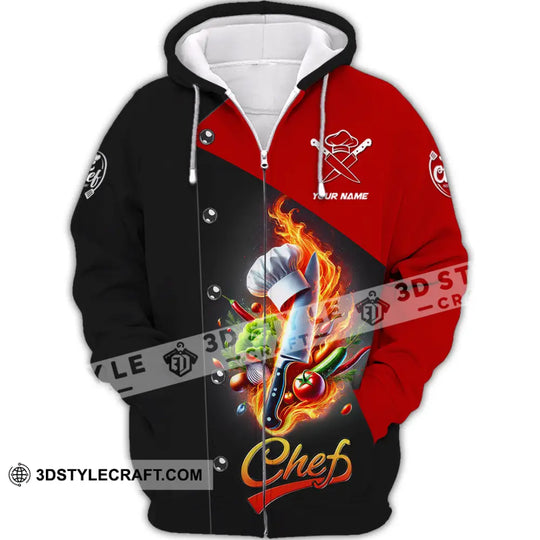 Unisex Shirt, Custom Name Chef Shirt, Chef Apparel, Chef Polo Long Sleeve, Cooking Love T-Shirt style option 3