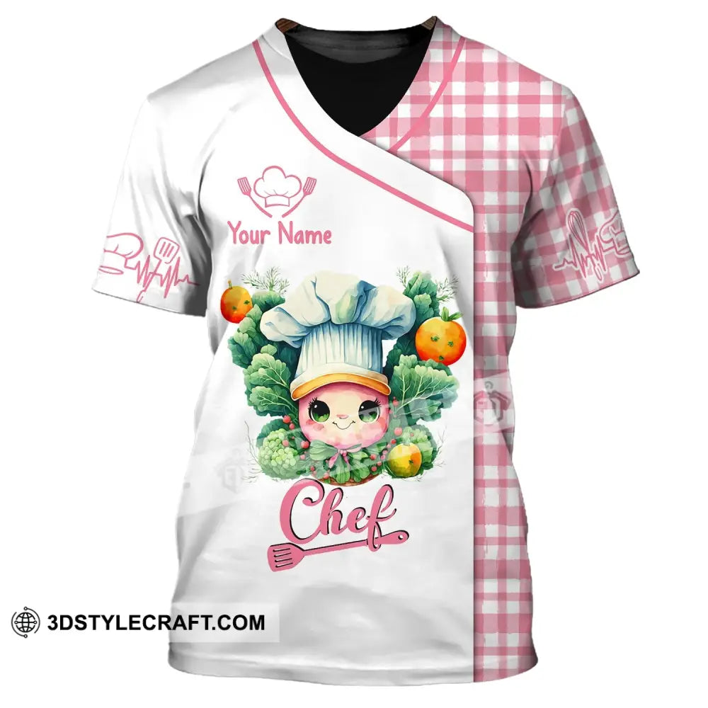 Unisex Shirt Custom Name Chef Apparel Polo Long Sleeve Cute T-Shirt / S