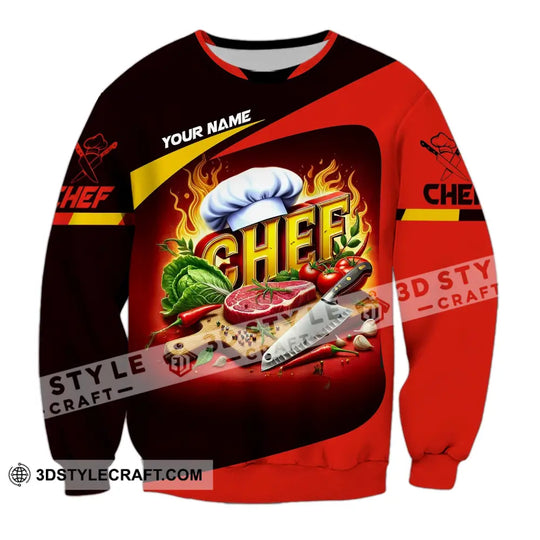 Unisex Shirt, Custom Name Chef Shirt, Cooking Lover T-Shirt style option 4