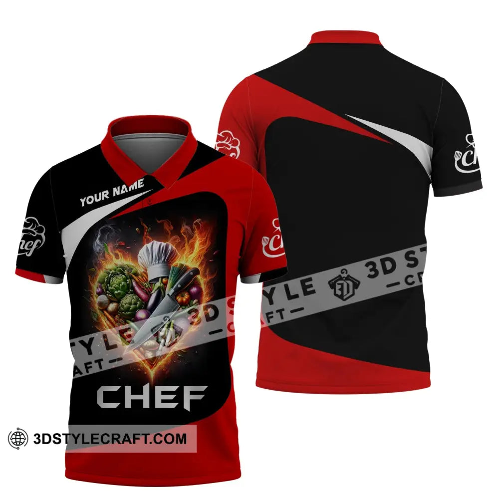 Unisex Shirt Custom Name Chef For Chefs Apparel Gift Cooking Lovers Polo / S T-Shirt