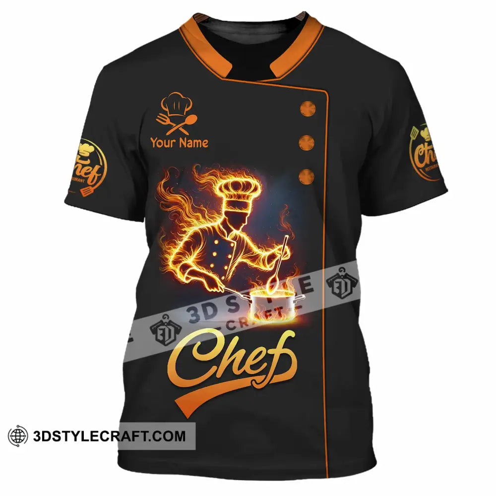 Unisex Shirt Custom Name Chef Gift For Chefs T-Shirt / S T-Shirt