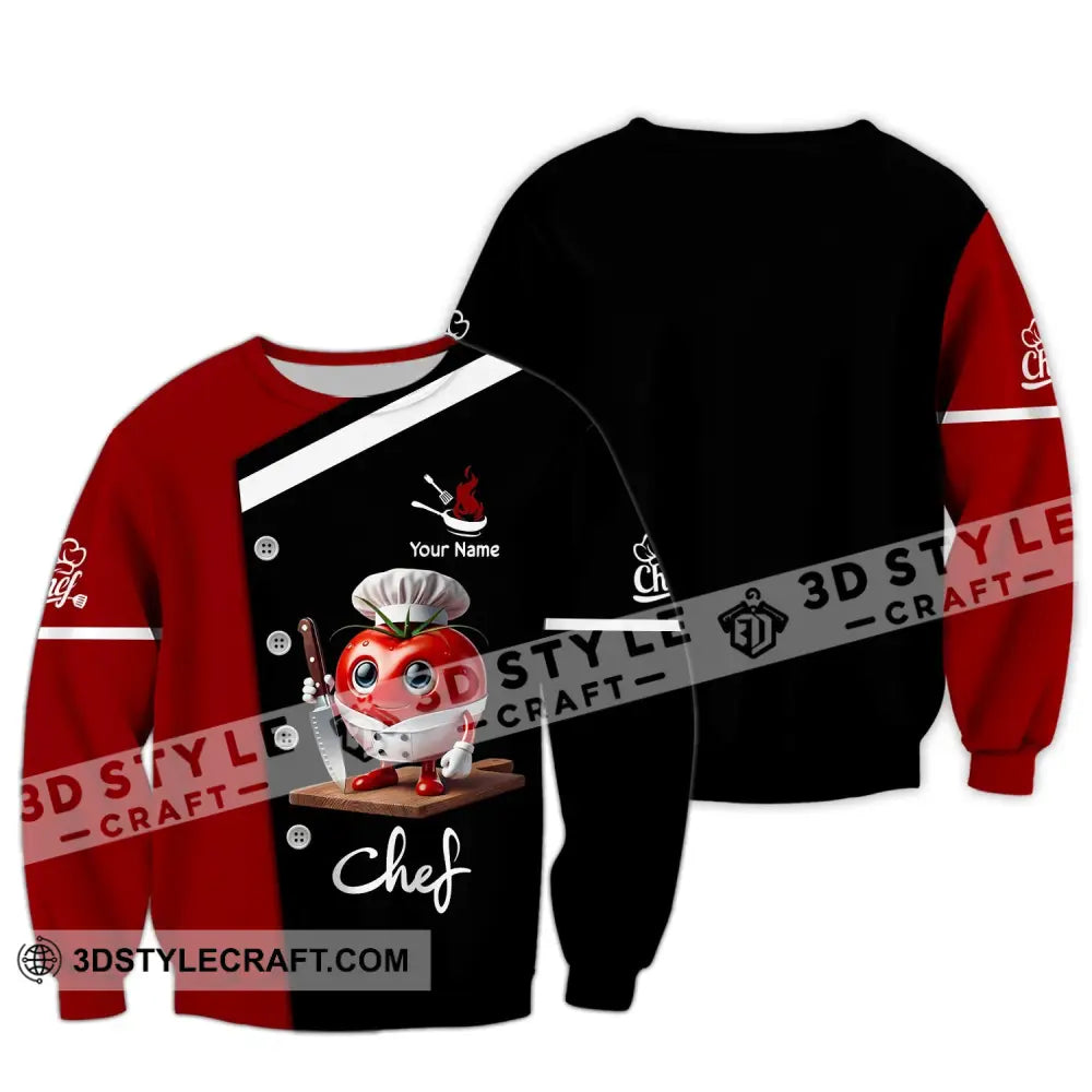 Unisex Shirt Custom Name Chef Gift Long Sleeve / S T-Shirt