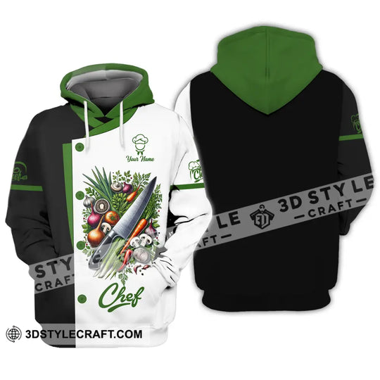 Unisex Shirt - Custom Name Chef Shirt, Green Vegetables style option 4