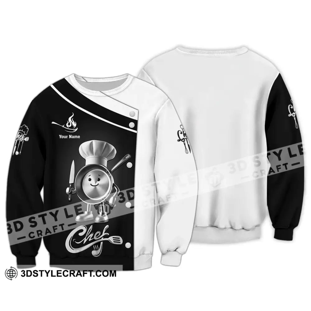 Unisex Shirt Custom Name Chef Polo Long Sleeve / S T-Shirt