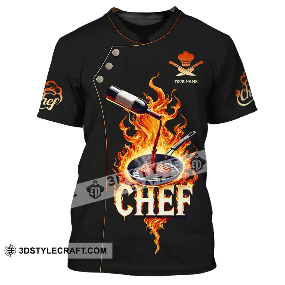 Unisex Shirt Custom Name Chef Polo Long Sleeve T-Shirt / S T-Shirt