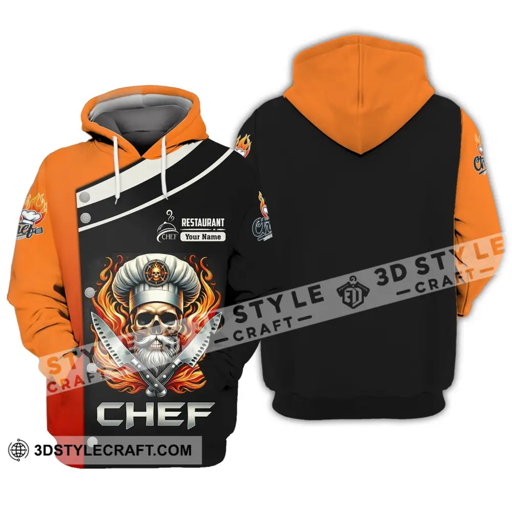 Unisex Shirt Custom Name Chef Restaurant Polo Long Sleeve Gift For Chefs Hoodie / S T-Shirt