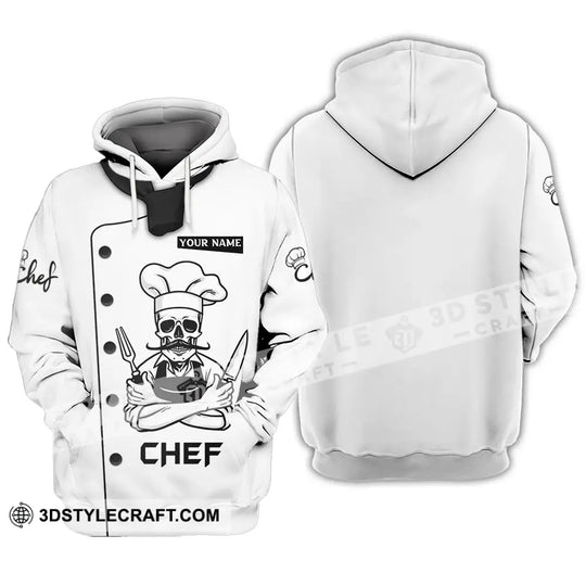 Unisex Shirt - Custom Name Chef Shirt, Skull Shirt style option 3