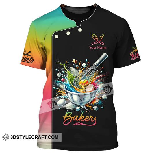 Unisex Shirt - Custom Name Chef Shirt, Sweet Bakery style option 2