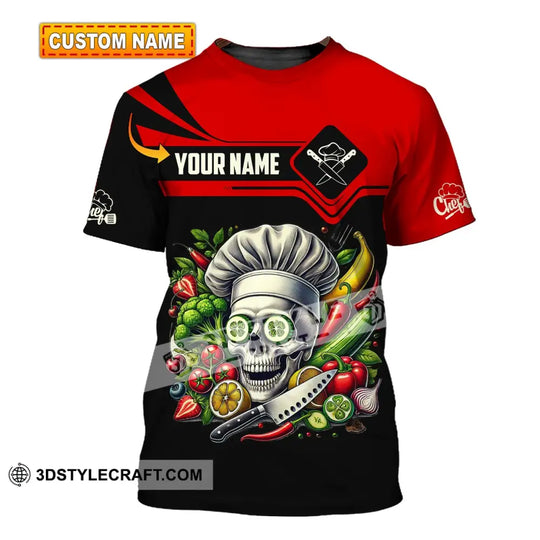 Unisex Shirt, Custom Name Chef Shirt, Chef T-Shirt Hoodie Long Sleeve Shirt style option 1