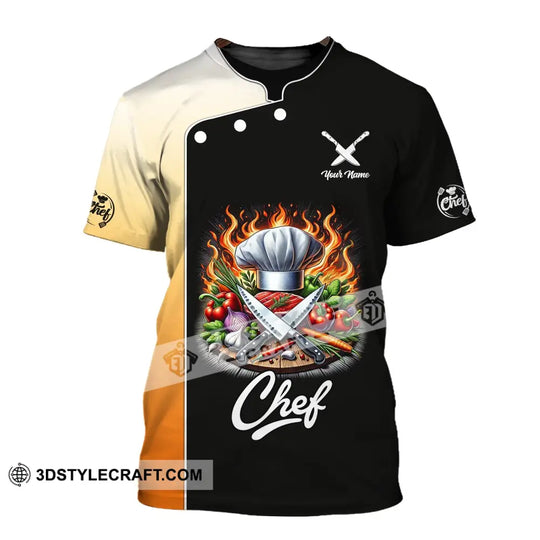 Unisex Shirt, Custom Name Chef Shirt, Chef T-Shirt Hoodie Long Sleeve Shirt style option 2