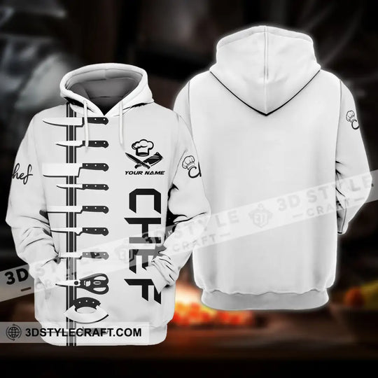 Unisex Shirt - Custom Name Shirt, Chef White Shirt style option 3