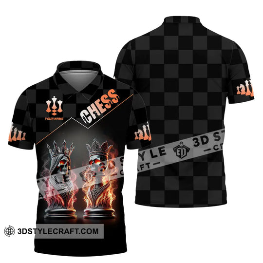 Unisex Shirt, Custom Name Chess King and Queen Shirt, Chess Apparel, Chess Love T-Shirt style option 4
