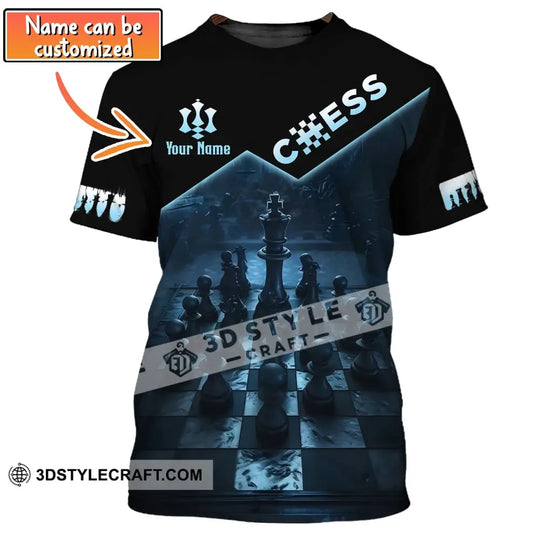 Unisex Shirt, Custom Name Chess T-Shirt, Chess Game Shirt style option 1