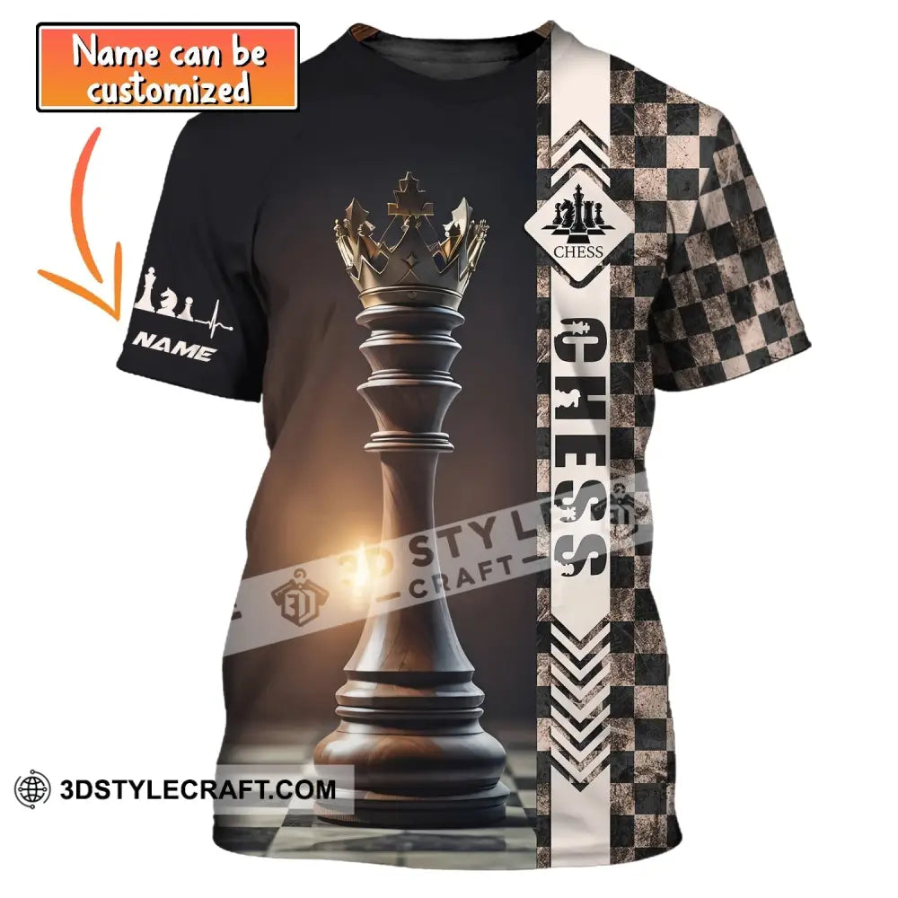 Unisex Shirt Custom Name Chess T-Shirt Game King