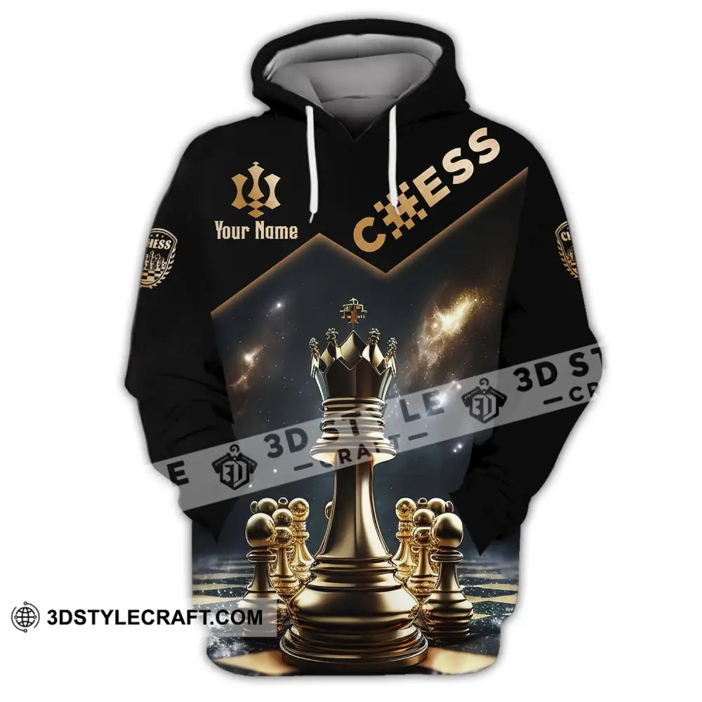 Unisex Shirt Custom Name Chess T-Shirt Game King Hoodie / S