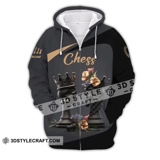 Unisex Shirt, Custom Name Chess T-Shirt, Chess Game King Queen Shirt style option 3