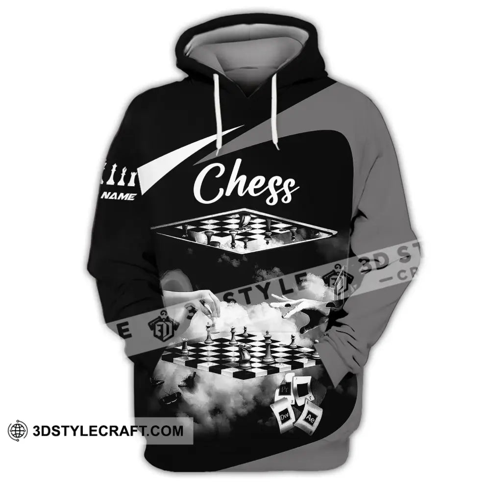 Unisex Shirt Custom Name Chess T-Shirt Player Club Checkmate Polo Hoodie / S