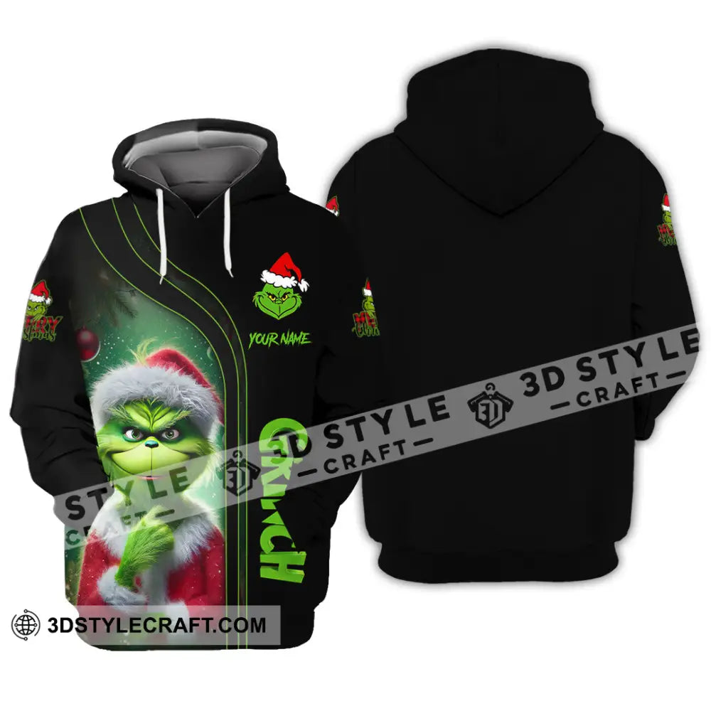 Unisex Shirt Custom Name Christmas Grinch Polo Long Sleeve Gift Hoodie / S T-Shirt