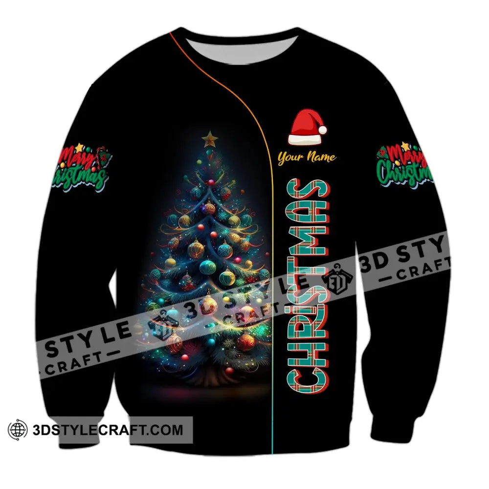 Unisex Shirt - Custom Name Christmas Night Long Sleeve / S T-Shirt