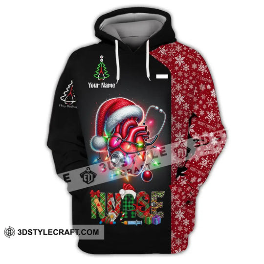 Unisex Shirt - Custom Name Shirt Christmas Nurse style option 2