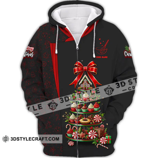 Unisex Shirt, Custom Name Christmas Tree Shirt, Christmas Polo Long Sleeve Shirt, Christmas Gift style option 3