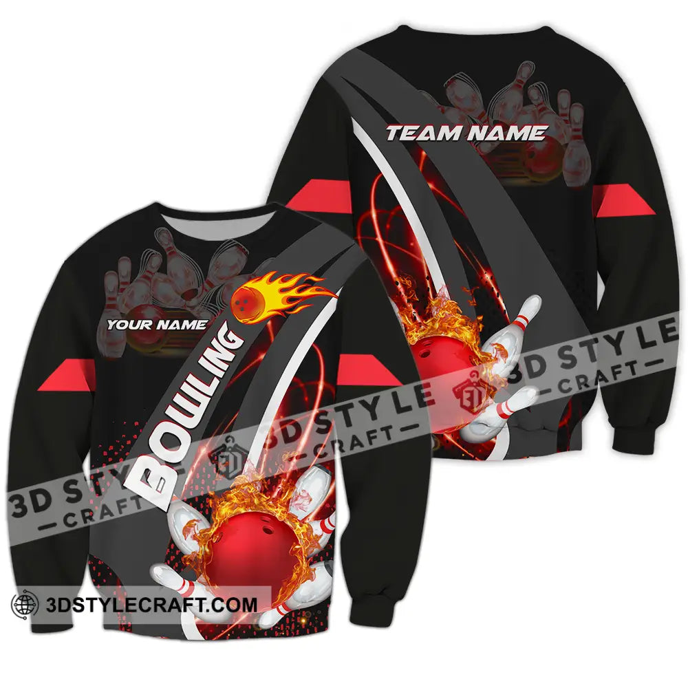 Unisex Shirt - Custom Name Classic Bowling Lover Long Sleeve / S T-Shirt