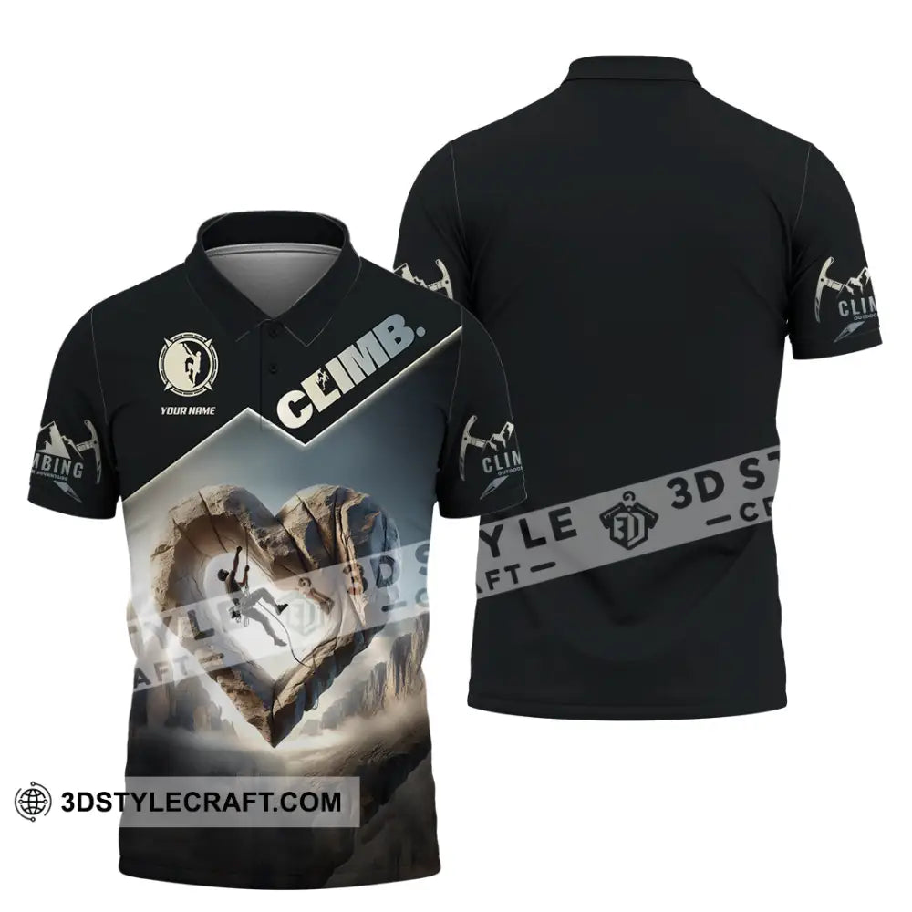 Unisex Shirt Custom Name Climb Long Sleeve T-Shirt Polo / S T-Shirt